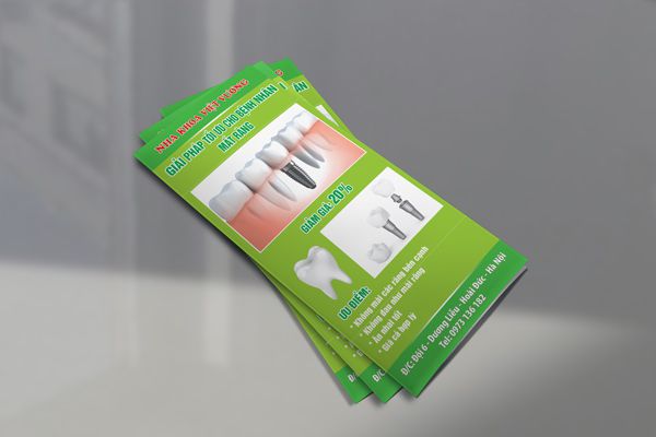 Mẫu tờ rơi nha khoa đẹp, in tờ rơi nha khoa giá rẻ hà nội